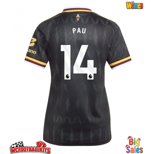 Aston Villa Pau Torres #14 Replica Away Stadium Shirt for Women 2026-27 Short Sleeve